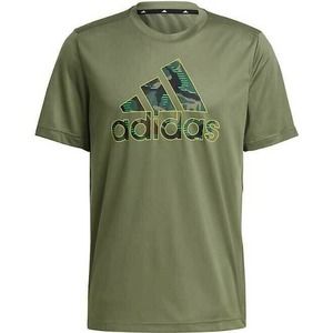 Adidas Mens Camo GT2 T-Shirt Green Dark Athletic Performance
